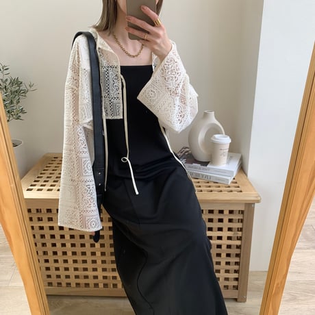 袖ルーズ2wayレースTOPS