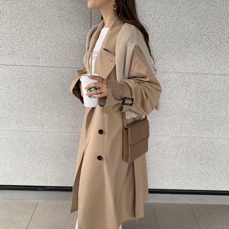 上質2wayロングトレンチコート