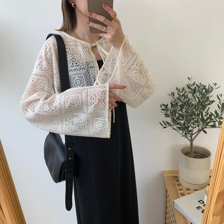 袖ルーズ2wayレースTOPS