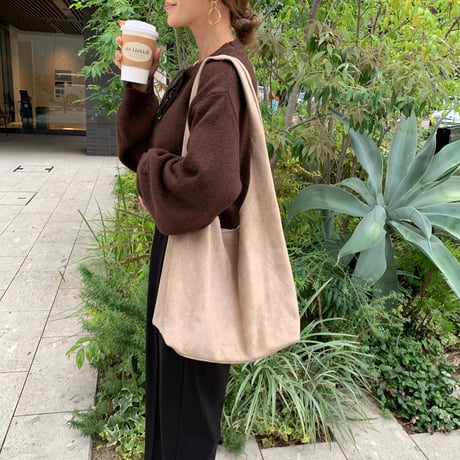 ポーチ付き上質スエードbag