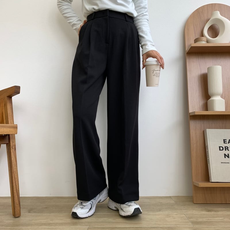 裏起毛タックワイドパンツ | BLATE