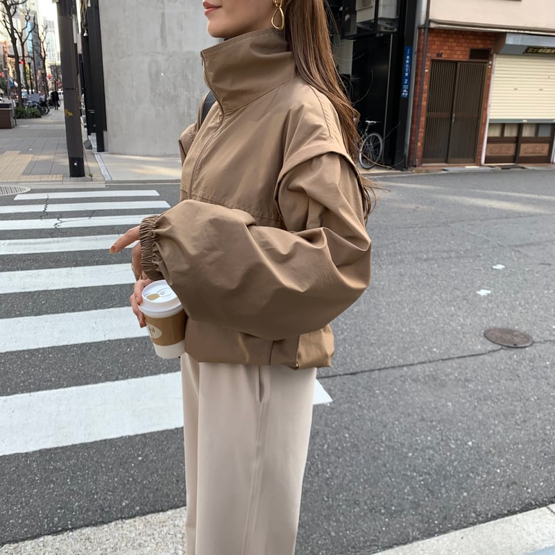 袖取り外しスタンドカラースプリングブルゾン | BLATE