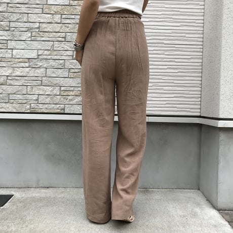 Original美ラインリネンフロントボタンワイドパンツ☆