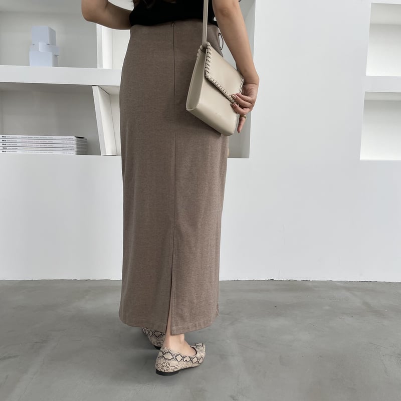 2wayフェイクウールラップタイトスカート | BLATE