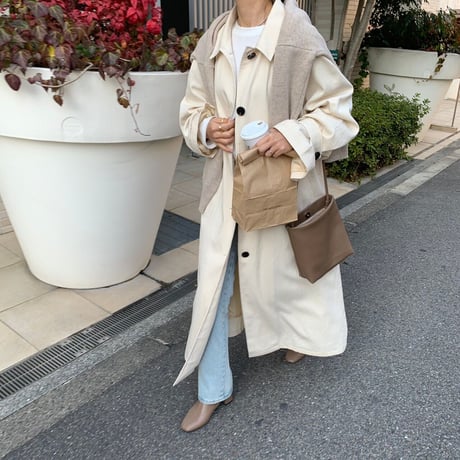 新品未使用タグ付き blate 上質メニーウェイミディアムトレンチ 43367 Coat 