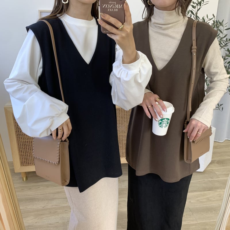 Loungedress ホワイト Vネック ベスト Amazon | [ジャング] レディース 学院風 トップス Vネック