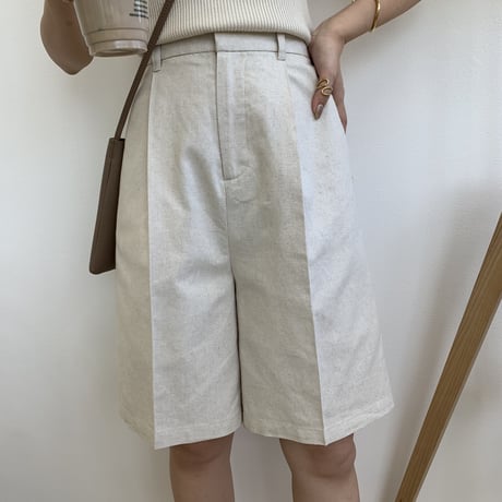 リネンショートパンツ