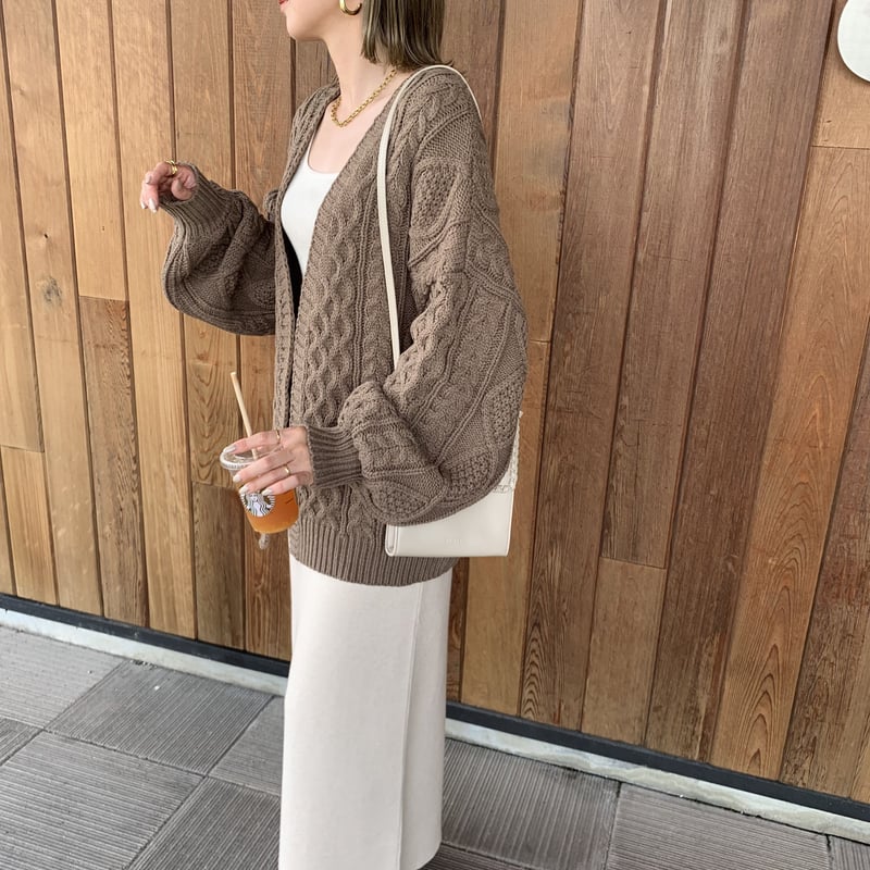 5G両畦ケープニット ノーブル noble ブラウン Noble - NOBLE