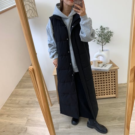 中綿ロングベスト