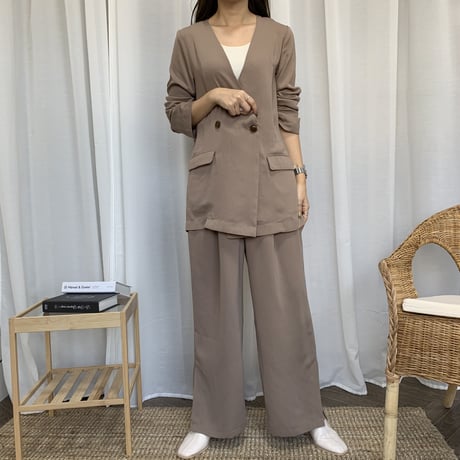 高身長さん向け裾スリットパンツ