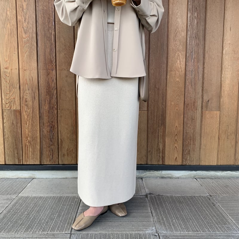 【専用】BLATE 着心地抜群・上質ニットタイトスカート ミックスベージュ 着心地抜群・上質ニットタイトスカート | BLATE