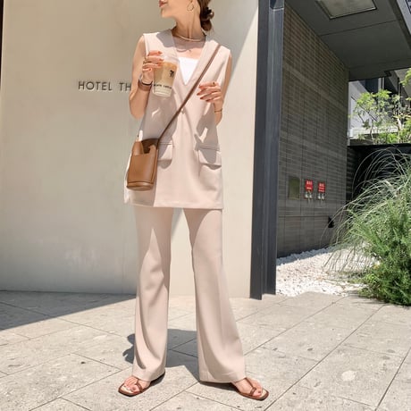 即納・−5㌔細見え美ラインストレッチフレアパンツ