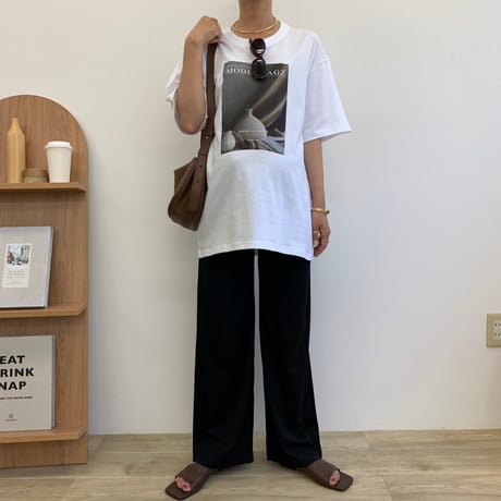 ボタン調節可能・マタニティーリラックスワイドパンツ