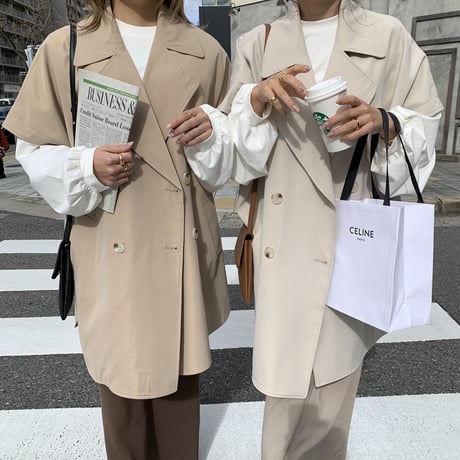2wayポンチョトレンチ