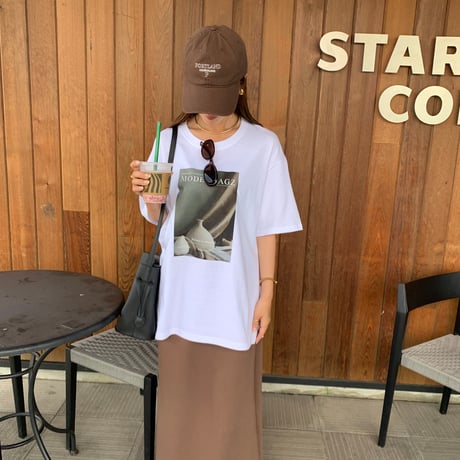 ニュアンスコットンフォトTシャツ