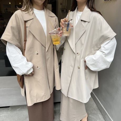 2wayポンチョトレンチ