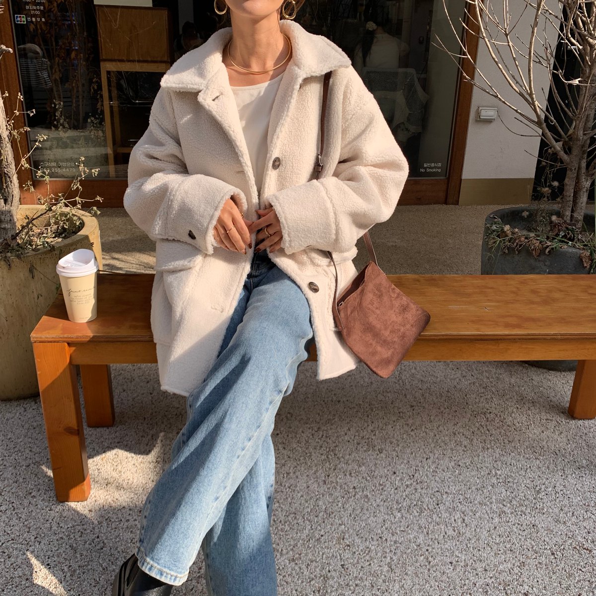 ボアニュアンスミドルコート | BLATE