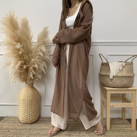 シンプルロングシアーシャツ