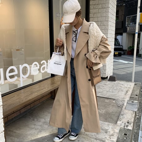 上質2wayロングトレンチコート