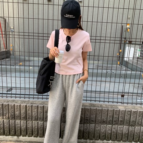 コンパクト細見え無地Tee