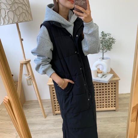 中綿ロングベスト