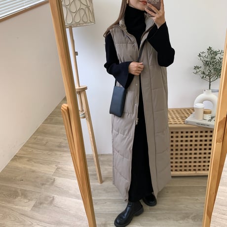 中綿ロングベスト