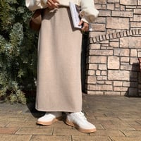 温か裏起毛ニュアンスタイトスカート