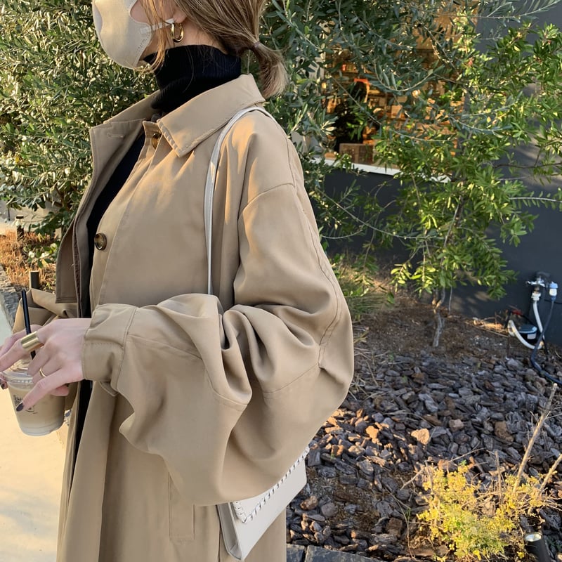 ステンカラーボリュームスリーブコート | BLATE