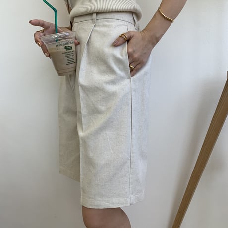 リネンショートパンツ