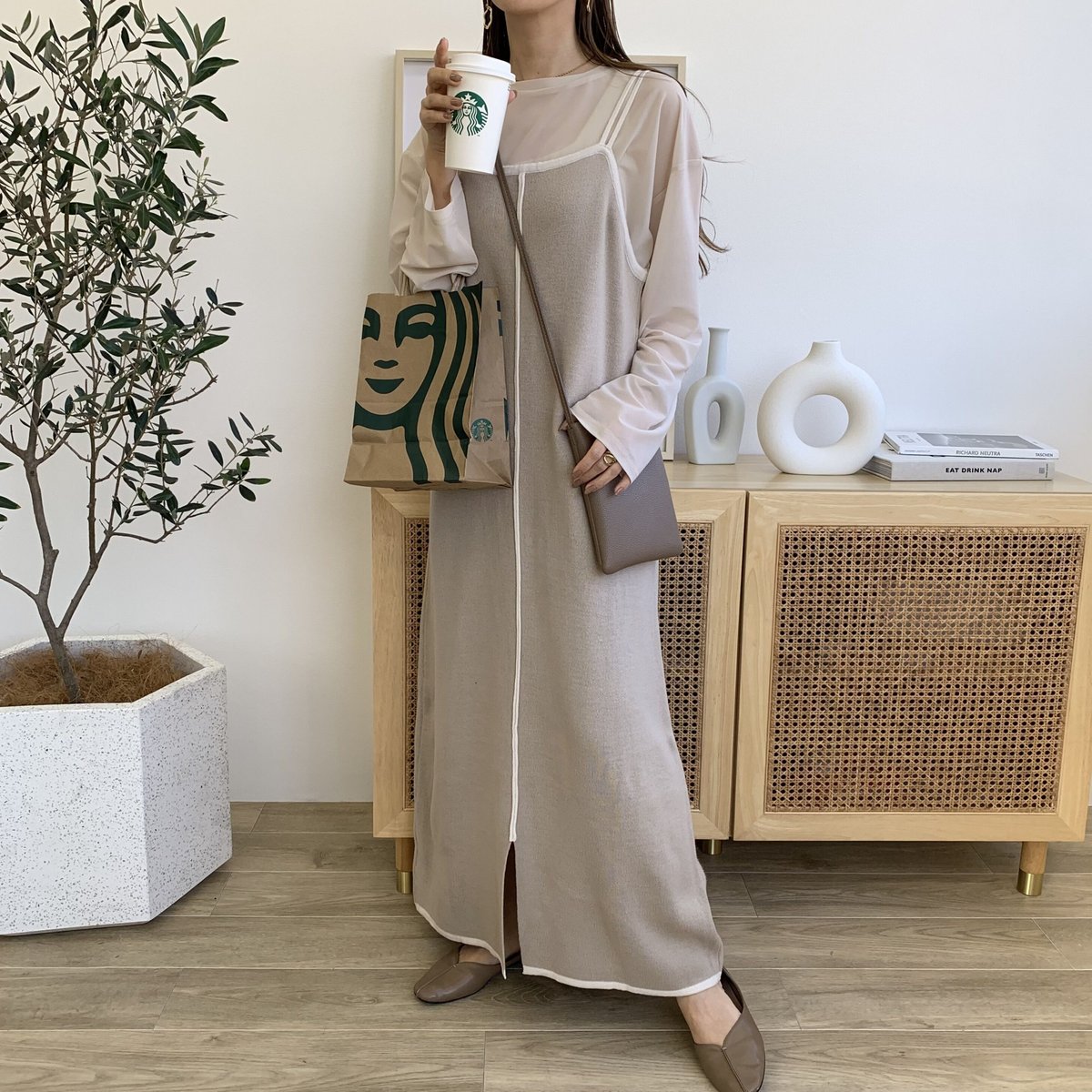 2WAYショルダーリボンキャミソールワンピース | BLATE 