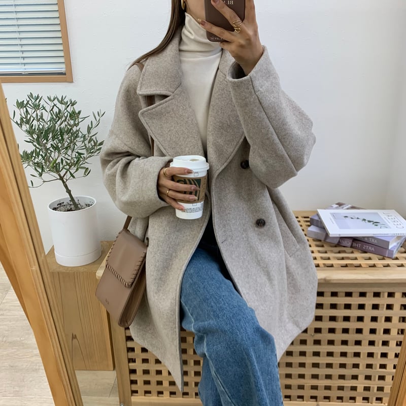 BLATE・ユニセックスダブルテーラードウールコート BLATE ユニセックスダブルテーラードウールコート ◇ダブルクロス