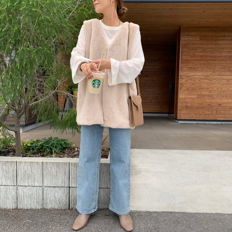 美脚・ウエストゴムストレッチストレートデニム