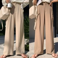 調節可能・着心地最高とろみタックワイドパンツ