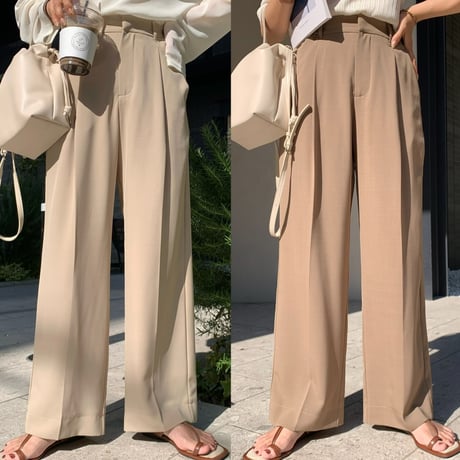 blate 上質美ラインとろみサテンパンツ　エクリュ blate 上質美ラインとろみサテンパンツ エクリュ 7/25入荷・上質