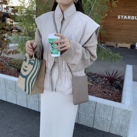 ニュアンス中綿ショートベスト