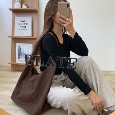 ポーチ付き上質スエードbag