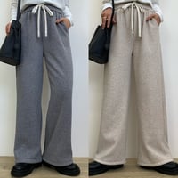 温か裏ボアニュアンスワイドパンツ