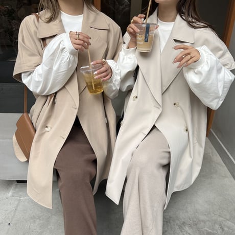 2wayポンチョトレンチ