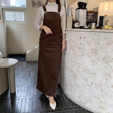 コーデュロイサロペットスカート