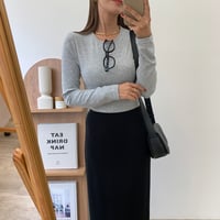 ブラカップ付きショート丈リラックスリブロンTee