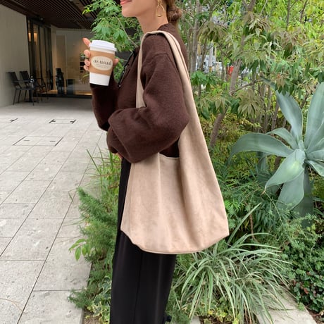 ポーチ付き上質スエードbag