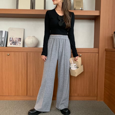 履き心地最高ニュアンスリラックスワイドパンツ