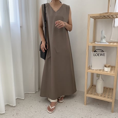 2WAYバックボタンロングワンピース