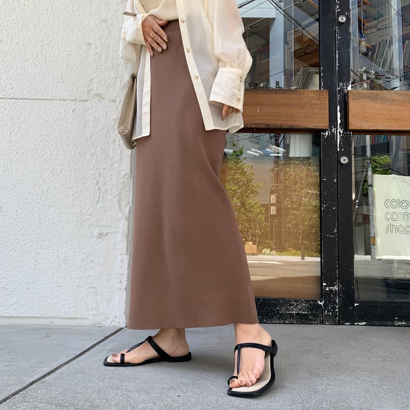 シンプル美ラインニットタイトスカート 新色 | BLATE