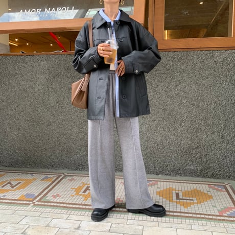 上質フェイクレザージャケット
