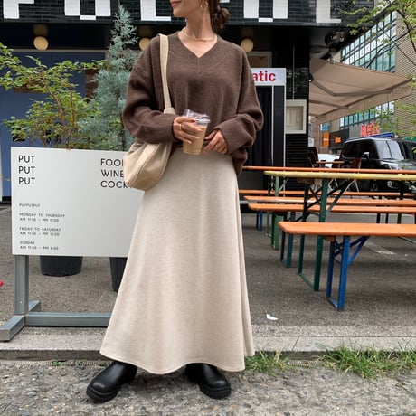 着心地抜群・リラックスソフトフレアスカート
