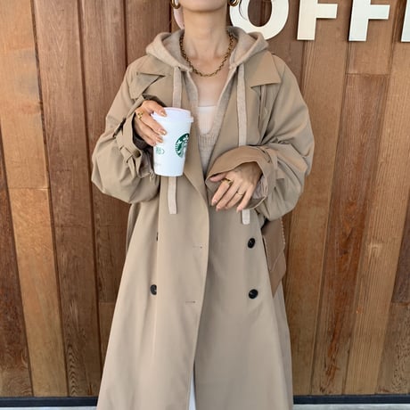 上質2wayロングトレンチコート