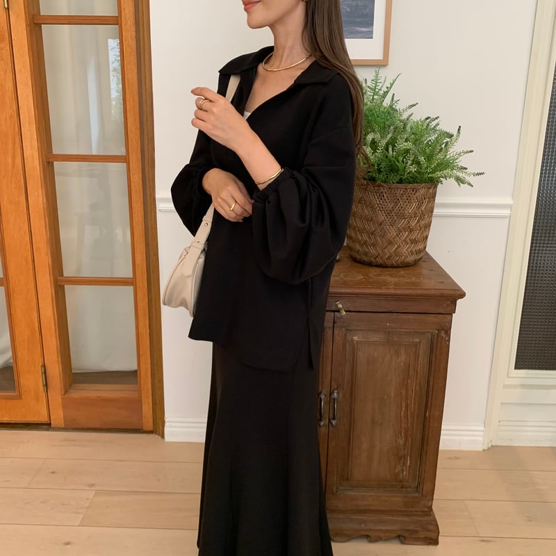 とろとろスキッパーボリュームスリーブTOPS | BLATE