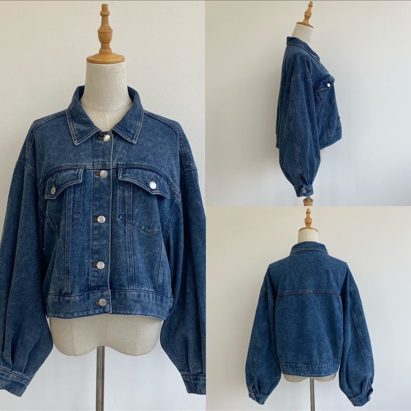 11/12入荷・ボリュームスリーブショートデニムジャケット | BLATE