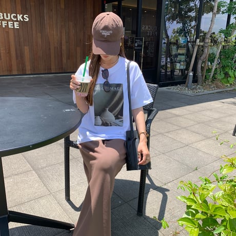 ニュアンスコットンフォトTシャツ